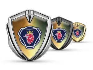 Scania Metal Emblema Insignia Profesional Figura Acero Inox